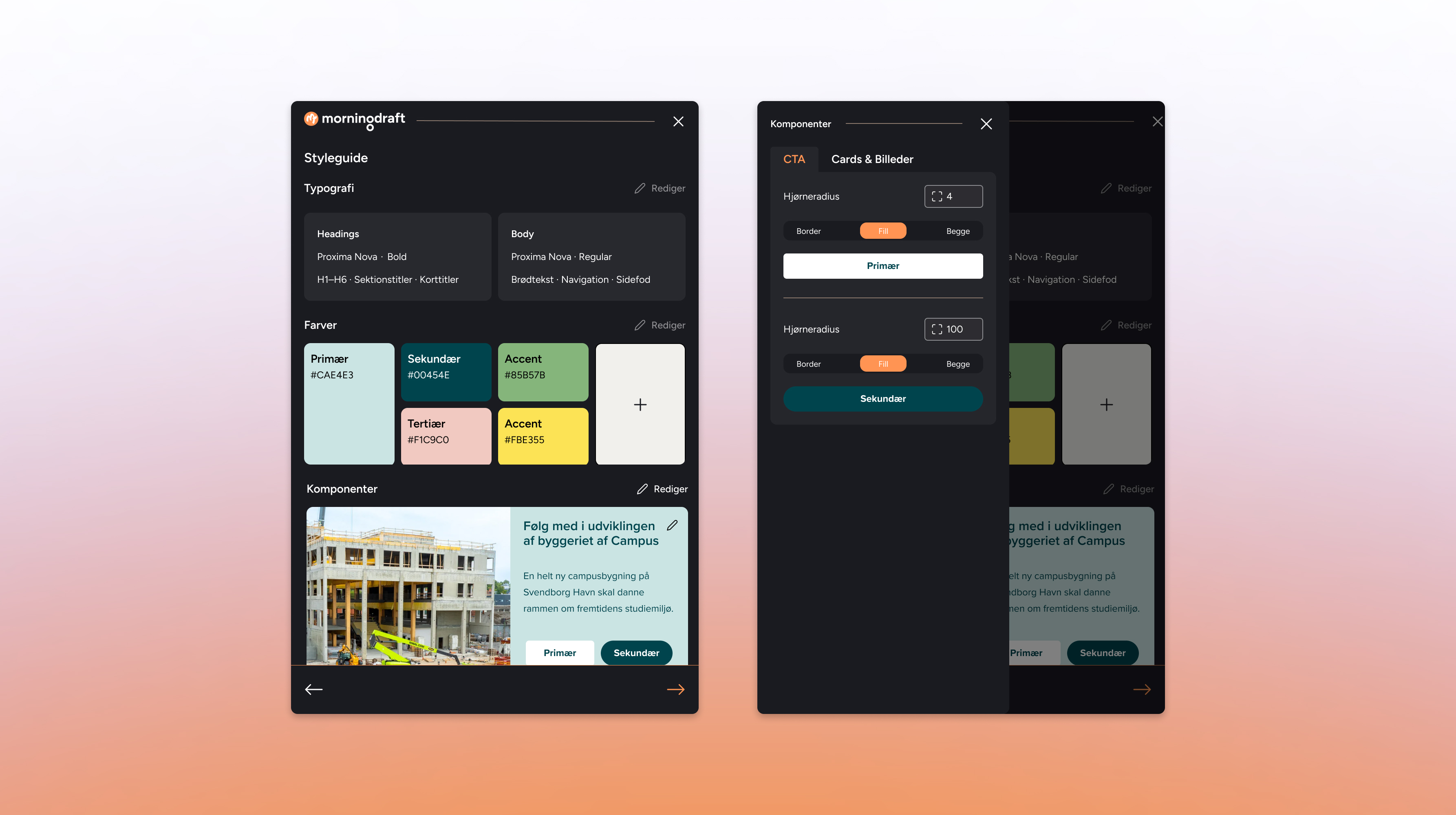 Morningdraft styleguide efter test