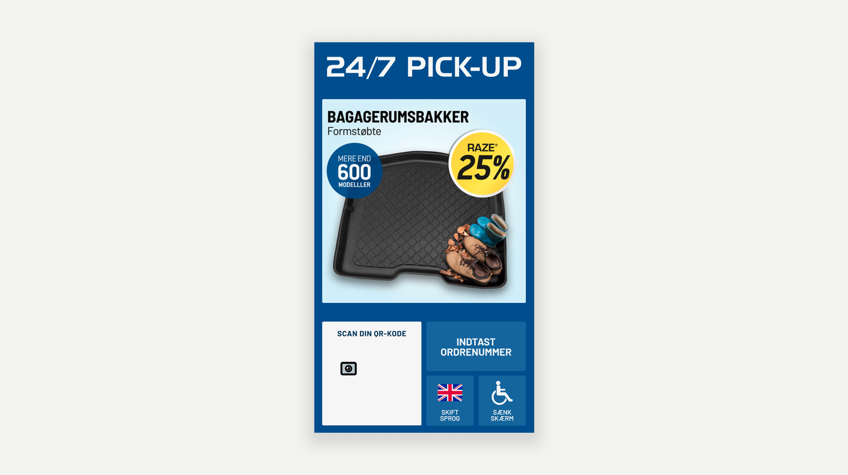 Prototype V1 og heatmap fra eyetracking-test af 24/7 PICK-UP interfacet